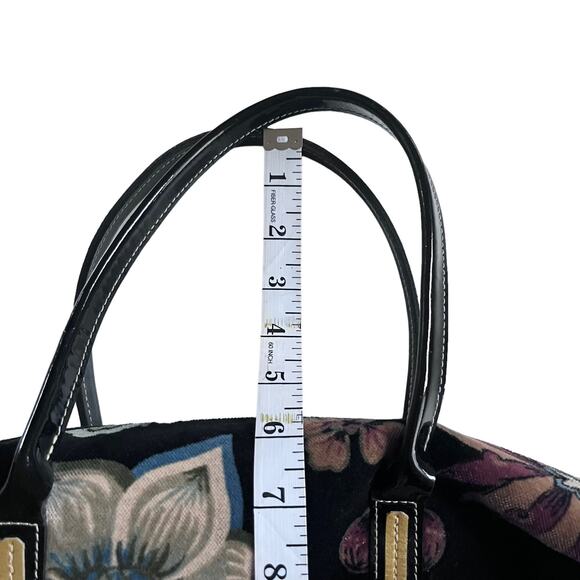 Longchamp Vintage Floral Velvet Canvas Hobo Bag Purse RARE - Picture 7 of 10